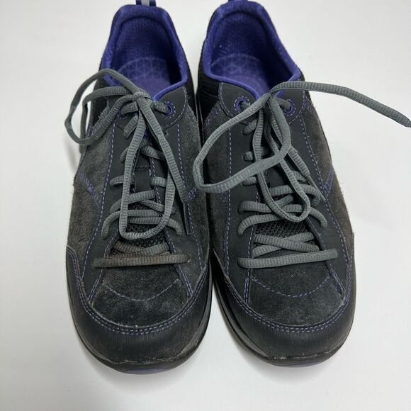 Dansko Sabrina Suede Leather Sneakers Grey Purple Women’s Size 9,5-10 US/EUR 40 - Picture 2 of 11